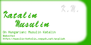 katalin musulin business card